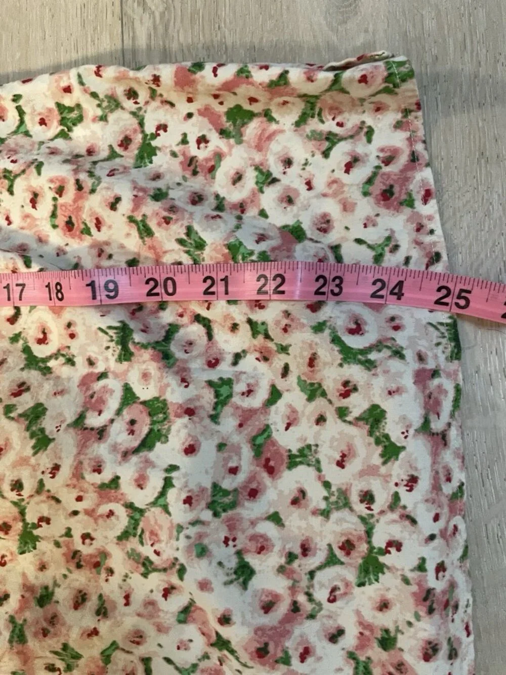 Talbots Stretch Floral Sleeveless Top Smocked Back Girly Ruffle Button Front, 4 - Picture 6 of 6